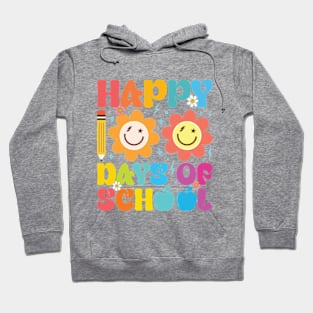 Happy 100 Days Of School Retro Groovy Teacher Student Hoodie